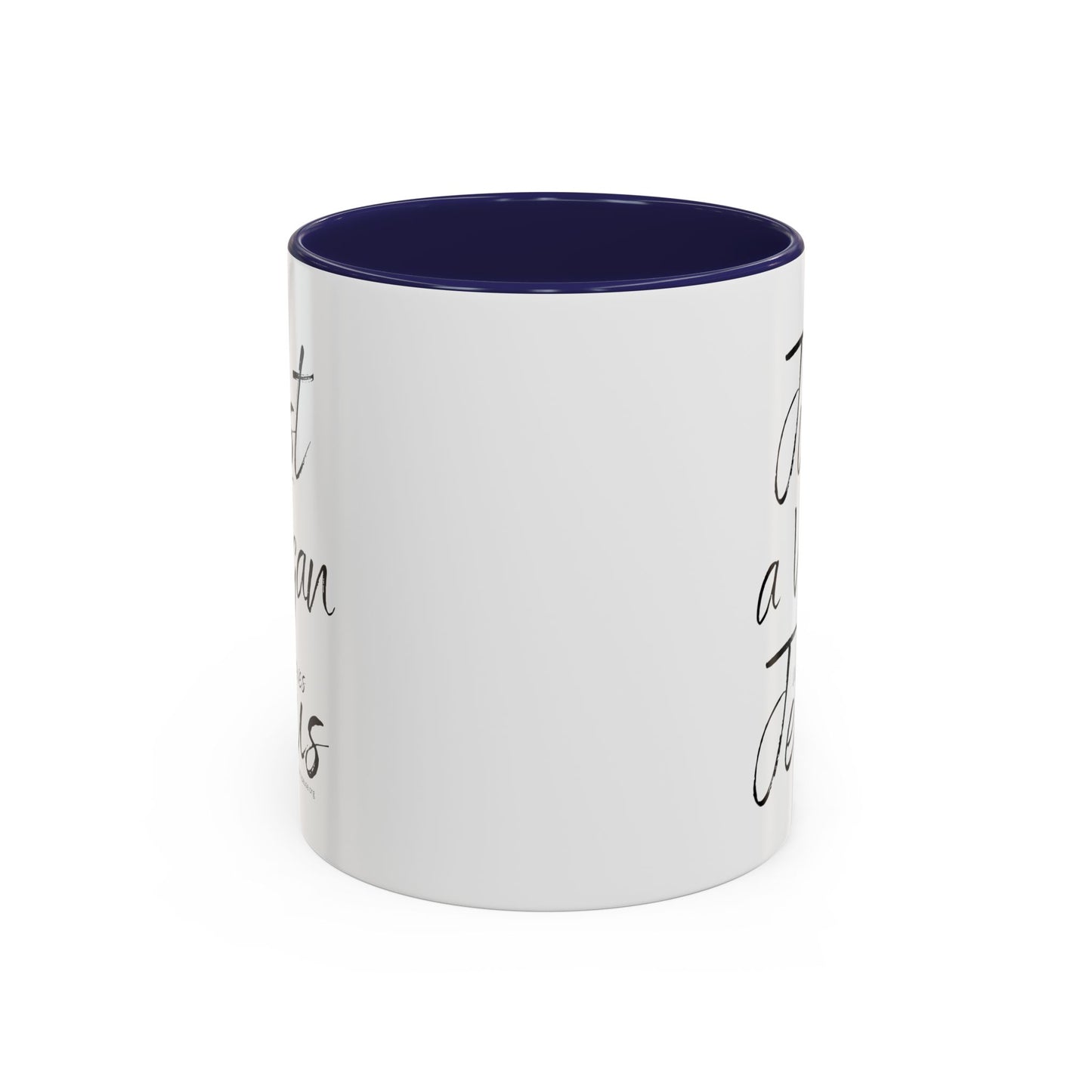 Just a Vegan who loves Jesus - Accent Coffee Mug (11, 15oz)
