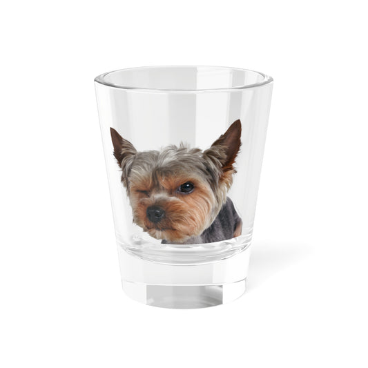 Dog giving evil eye - Shot Glass, 1.5oz