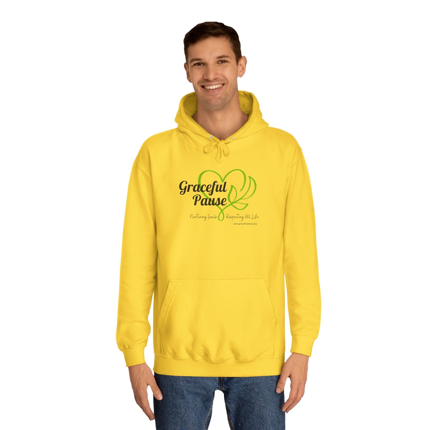 Graceful Pause Logo - Unisex College Hoodie