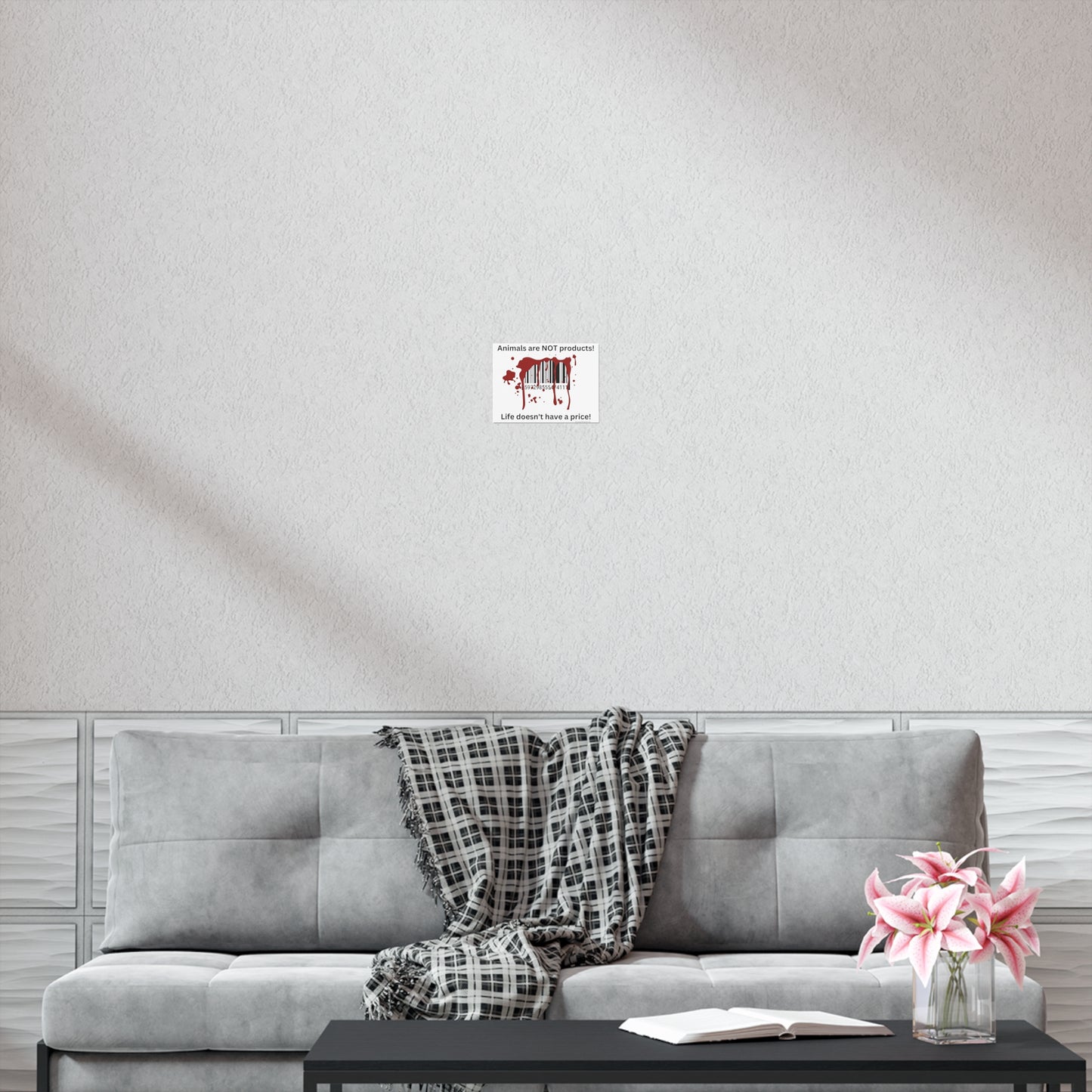 Animals are not products - barcode - landscaped - Uncoated Poster