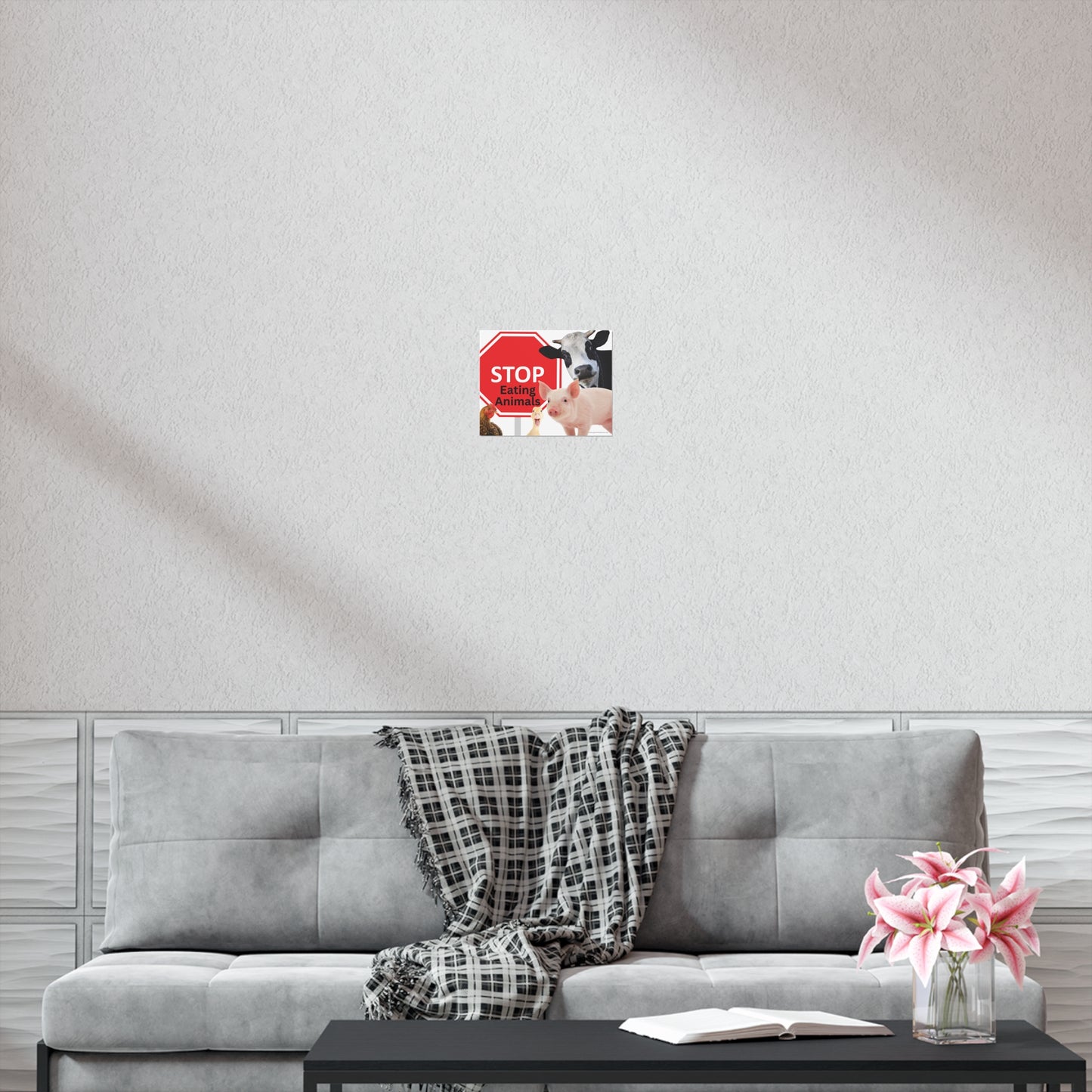 Stop Eating Animals - Landscaped - Uncoated Poster