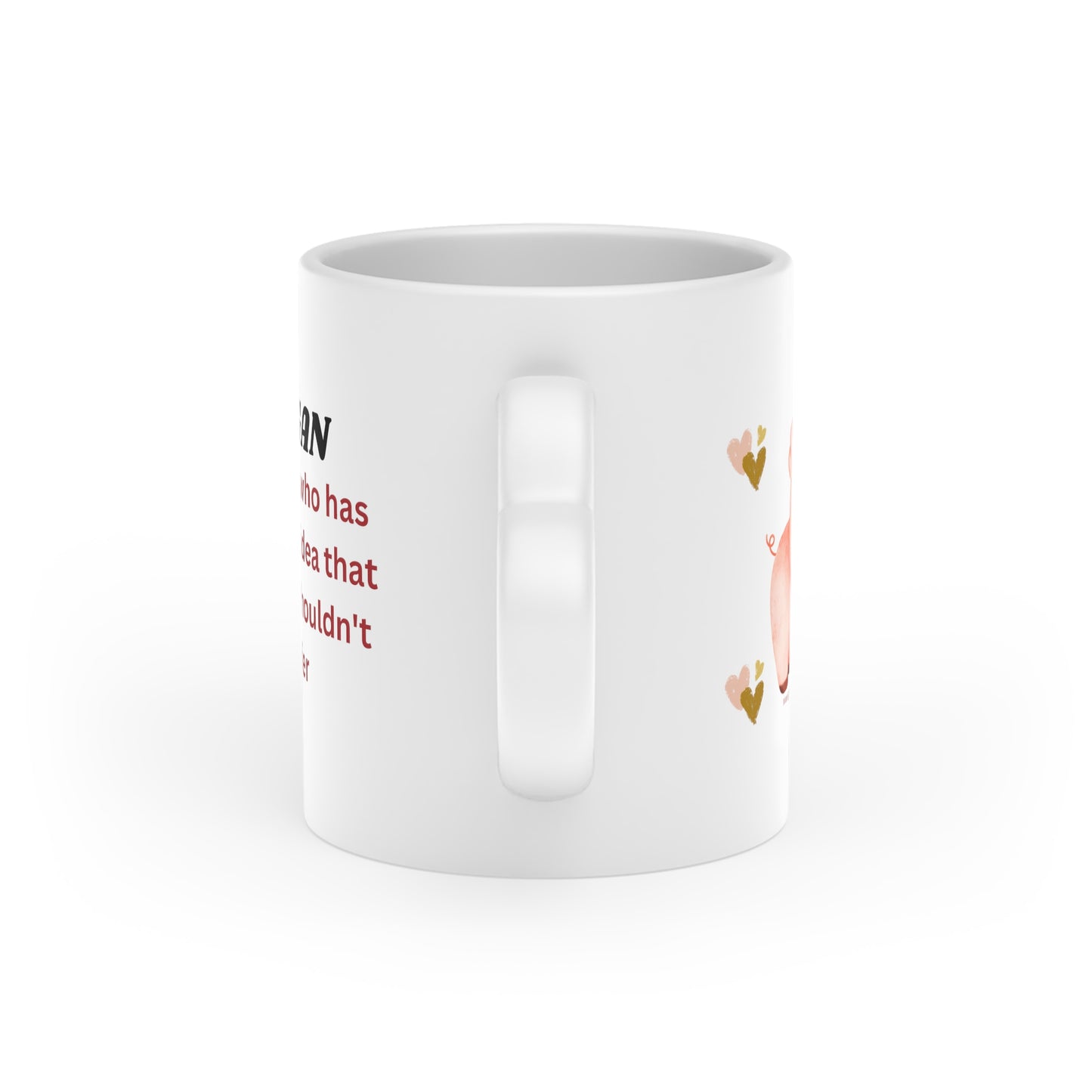Vegan - Animals Shouldn't Suffer - Heart-Shaped Handle Mug