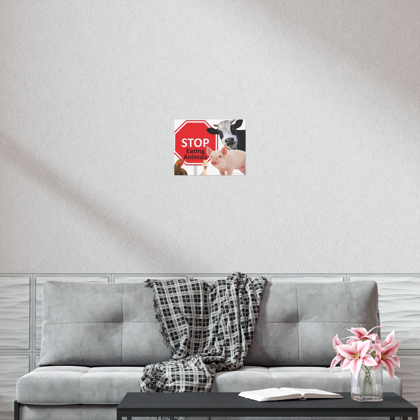 Stop Eating Animals - Landscaped - Uncoated Poster