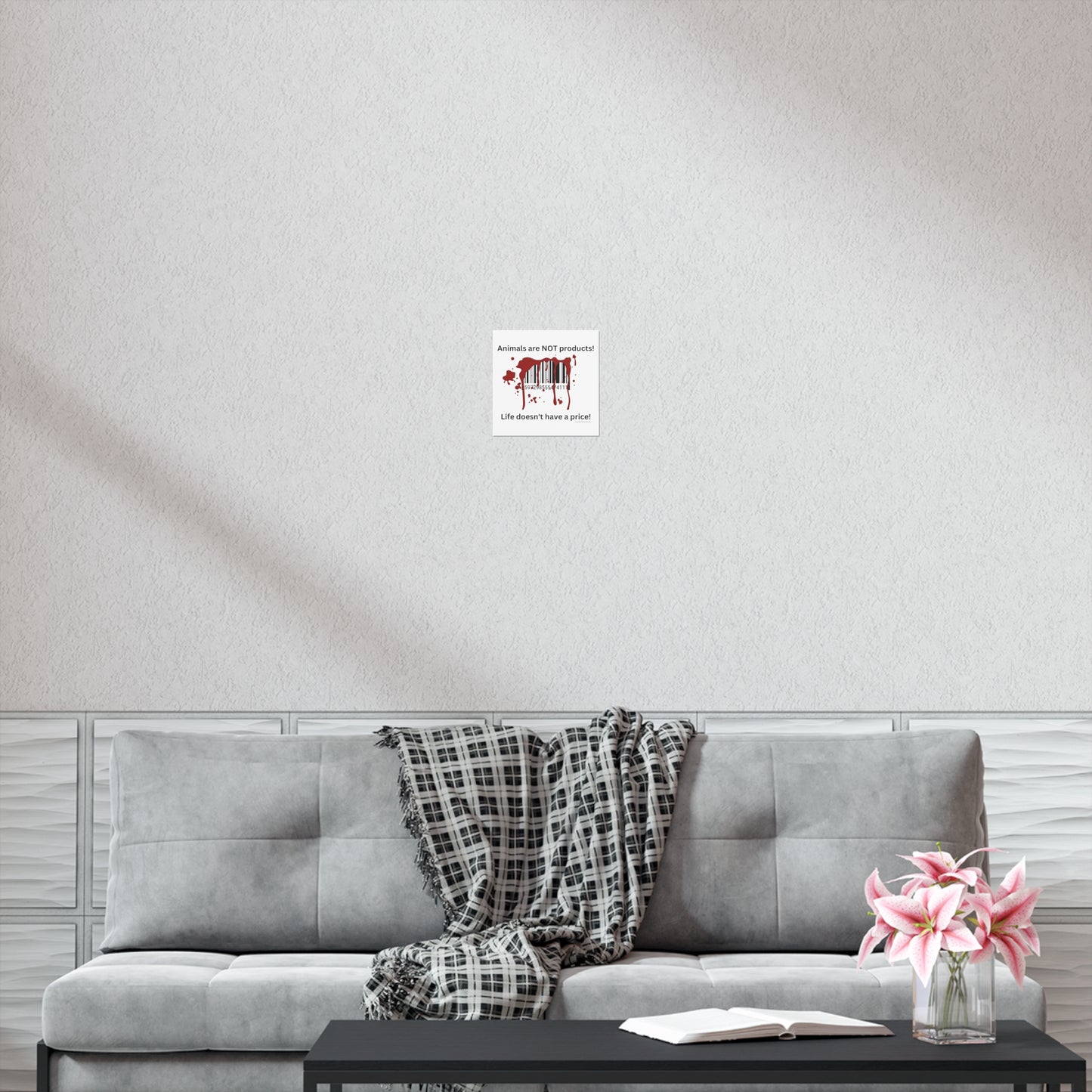 Animals are not products - barcode - landscaped - Uncoated Poster