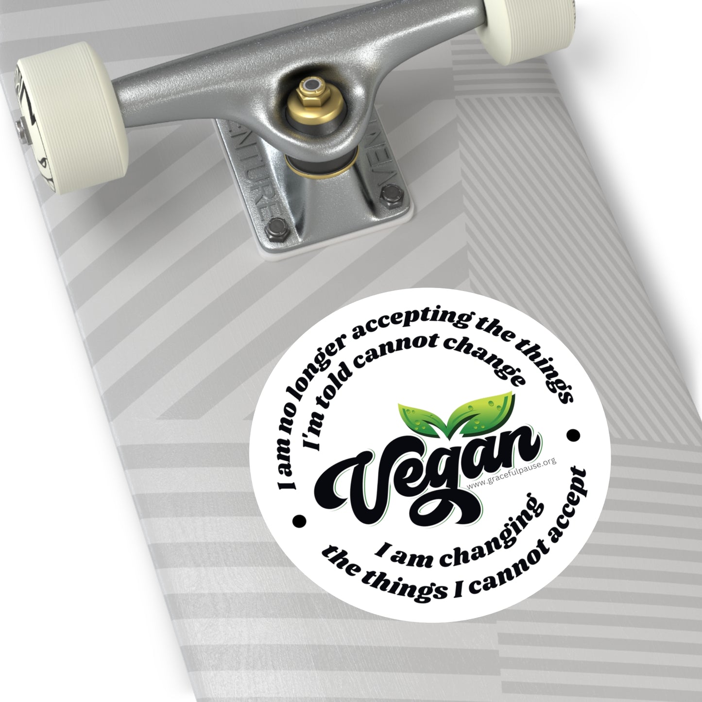 Vegan - changing the things I cannot accept - Round Stickers, Indoor\Outdoor