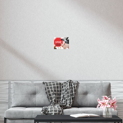 Stop Eating Animals - Landscaped - Uncoated Poster