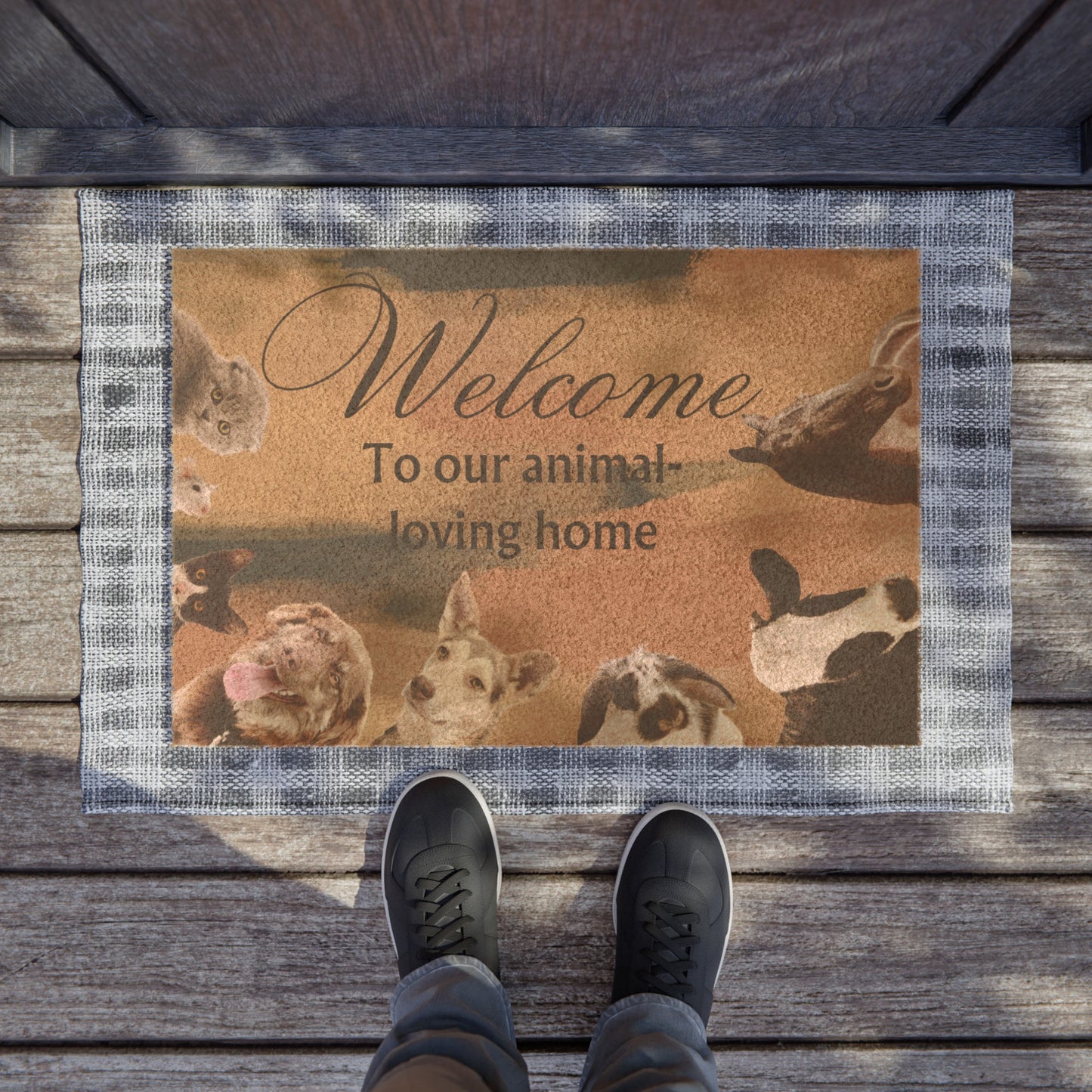 Doormat - Welcome to our animal-loving home