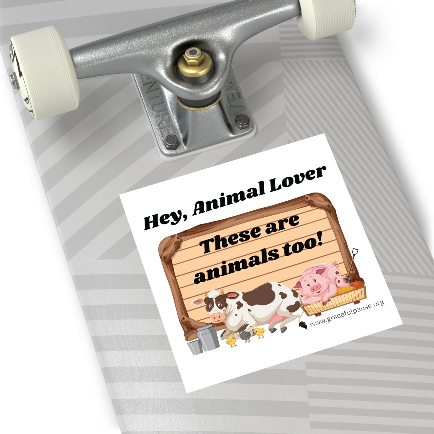 These are animals too - Square Vinyl Stickers