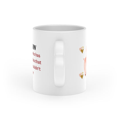 Vegan - Animals Shouldn't Suffer - Heart-Shaped Handle Mug