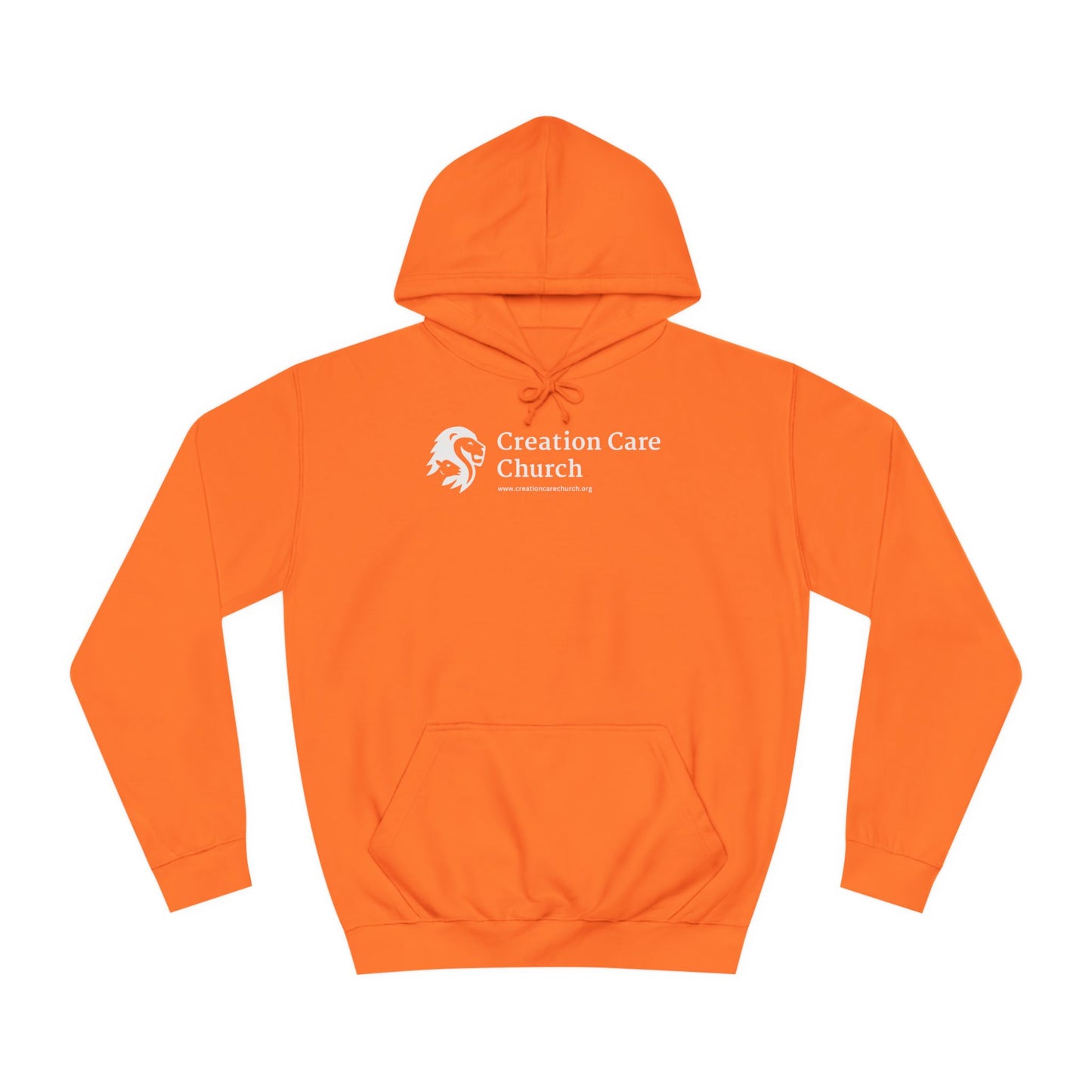 Creation Care Church Logo - White - Unisex College Hoodie